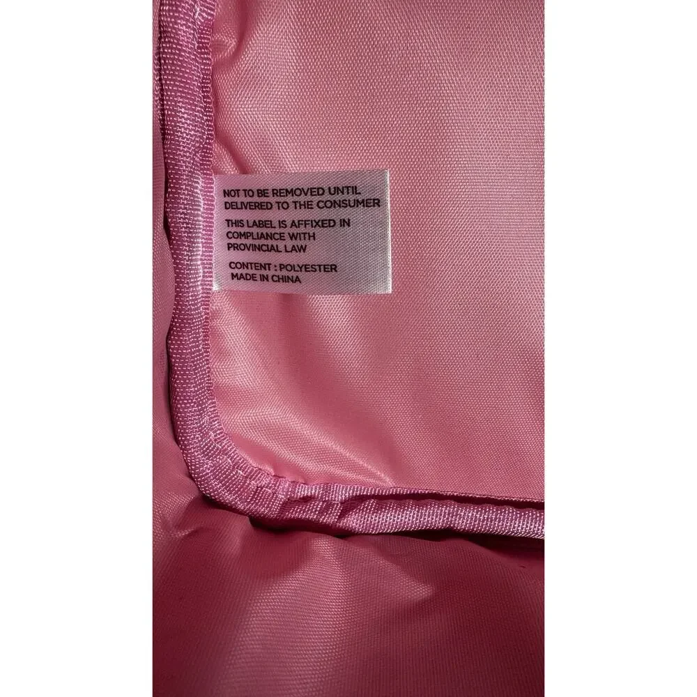 Juicy Couture NEW Pink Velvet Travel Toiletry Cosmetic Bag Bottle Gold Logo Zip